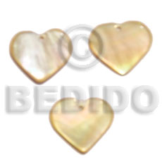 miniature MOP hearts 15mm - Shell Pendant