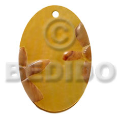 hand made Mop oval skin 40mm Shell Pendant