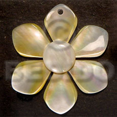 flower MOP  hammershell nectar 45mm - Shell Pendant