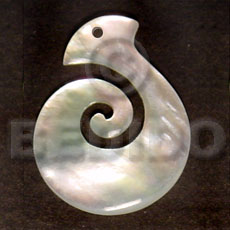 hand made Hook mop 40mm Shell Pendant