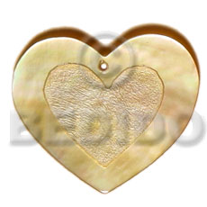 heart MOP  design 40mm - Shell Pendant