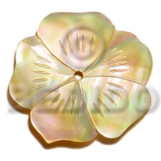 35mm flower mop Shell Pendant