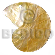 Snail mop design 45mm Shell Pendant