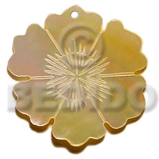 hand made 45mm mop flower Shell Pendant