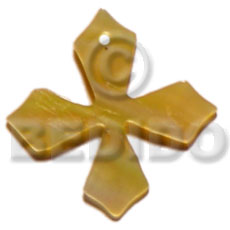 35mm mop cross Shell Pendant