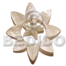 45mm sun hammershell dangling Shell Pendant