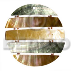 hand made Segmented 3 types of shelll Shell Pendant