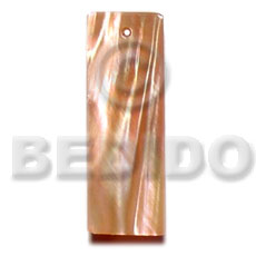 40mmx15mm brownlip resin backing Shell Pendant