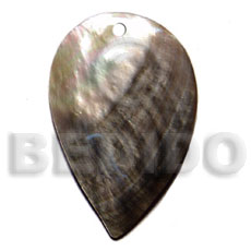 Inverted teardrop blacklip 45mmx32mm Shell Pendant