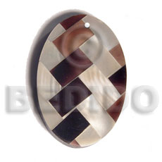 Oval 35mmx25mm flat resin Shell Pendant