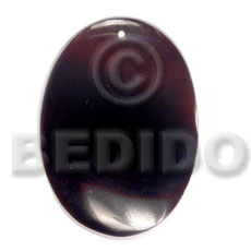 hand made 40mmx30mm blacktab oval Shell Pendant