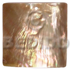 hand made 40mm square brownlip Shell Pendant