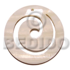 swirling kabibe shell 50mm - Shell Pendants