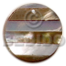 hand made Round hammershell and brownlip stripe Shell Pendants