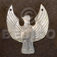 Bird emblem mop 45mm Shell Pendants