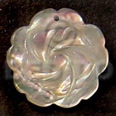 Flower mop 40mm Shell Pendants