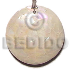 Round green shell cracking Shell Pendants