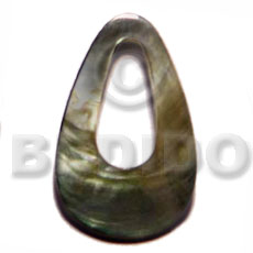 35mm blacklip teardrop ring Shell Pendants