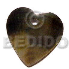 hand made 30mm heart blacklip Shell Pendants