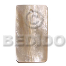 40mmx20mm rectangular hammershell - Shell Pendants