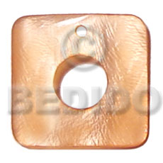 40mmx40mm square orange Shell Pendants