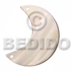 55mmx35mm kabibe shell quarter moon Shell Pendants