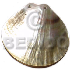 60mm clam shape blacklip shell pendant - Shell Pendants