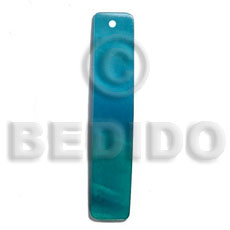 50mmx10mm rectangular two tone blue-green Shell Pendants