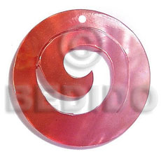 30mm round swirl kabibe pendant Shell Pendants