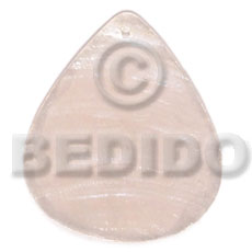 40mmx34mm natural white capiz rounded teardrop - Shell Pendants