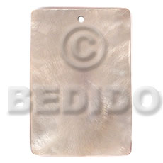 40mmx27mm rectangular hammershell - Shell Pendants