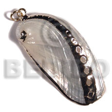 Glistening white abalone Shell Pendants