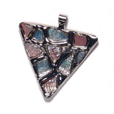 Triangle 50mm glistening abalone in Shell Pendants