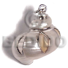 White turbo shell turbo Shell Pendants