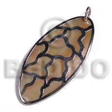 Oval mop 60x30mm Shell Pendants