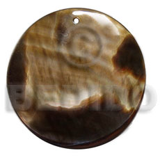 40mm brownlip tiger shell - Simple Cuts Pendants