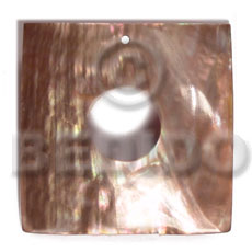 40mm square brownlip 15mm Simple Cuts Pendants