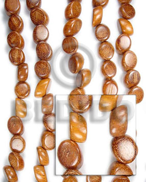 Bayong slidecut 8x15mm Slide Cut Wood Beads