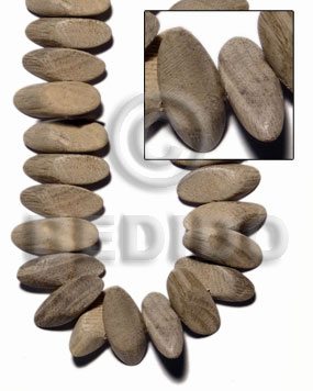 hand made "greywood" slidecut 4mmx8mmx21mm 51 Slide Cut Wood Beads