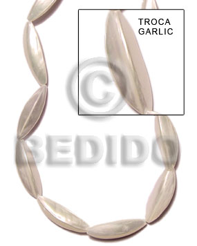 hand made Troca garlic Special Cuts Shell Beads