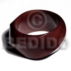 Twisted chunky bangle reddish Stained Bangles