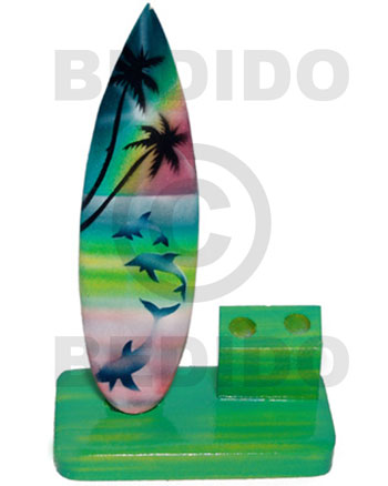 6inx3.5inx2.8in Handpainted Wood Surfboard Double