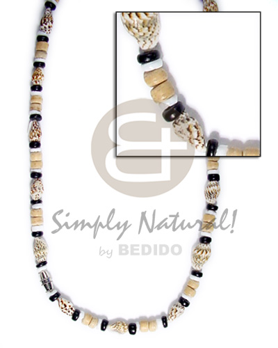 4-5mm coco pokalet  nassa shell - Surfer Necklace