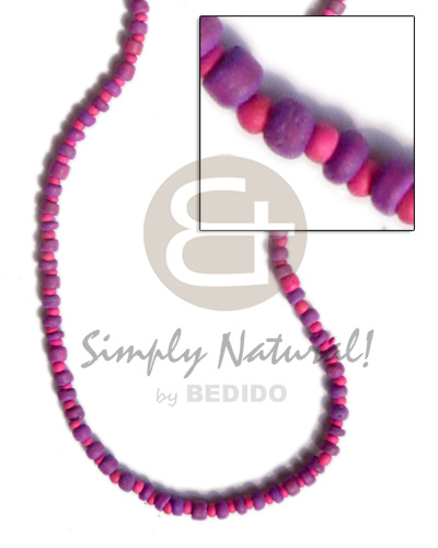 4-5mm lavender coco pukalet Surfer Necklace