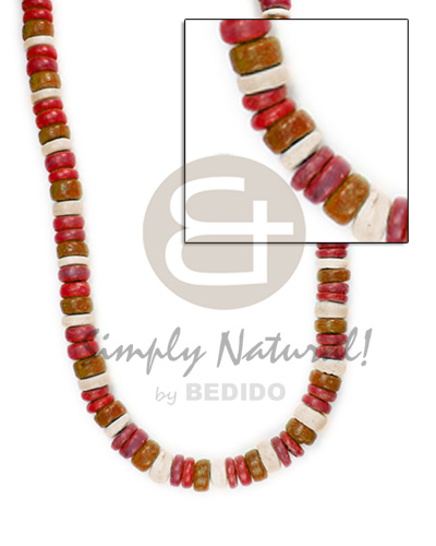 4-5mm pokalet maroon brown tones Surfer Necklace