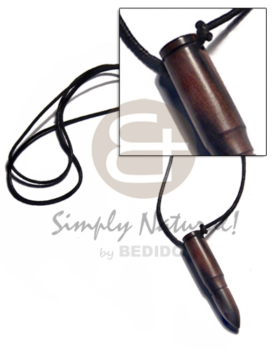 55mmx10mm camagong tiger wood bullet Surfer Necklace
