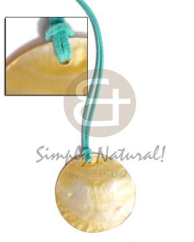 hand made Aqua blue leather thong Surfer Necklace