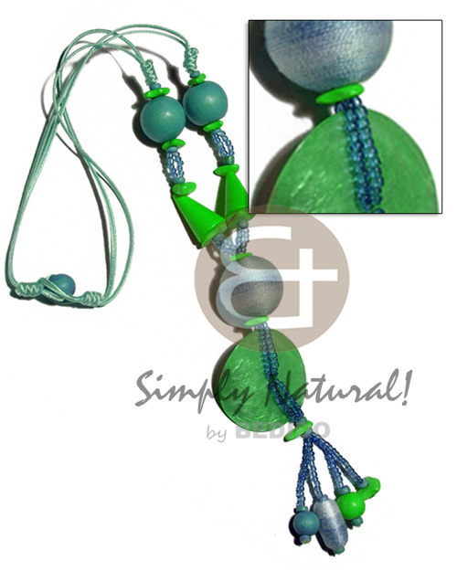 hand made Tassled 2 layers satin cord Tassled Necklace