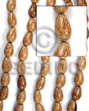 palm wood teardrop 10x15 - Teardrop & Oval Wood Beads