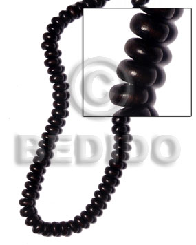 Black camagong mentos 7mmx11mm Teardrop & Oval Wood Beads